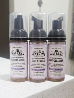 J.R. Watkins Blue Lavender No‑Rinse Foaming Hand Cleanser (3 Pack)